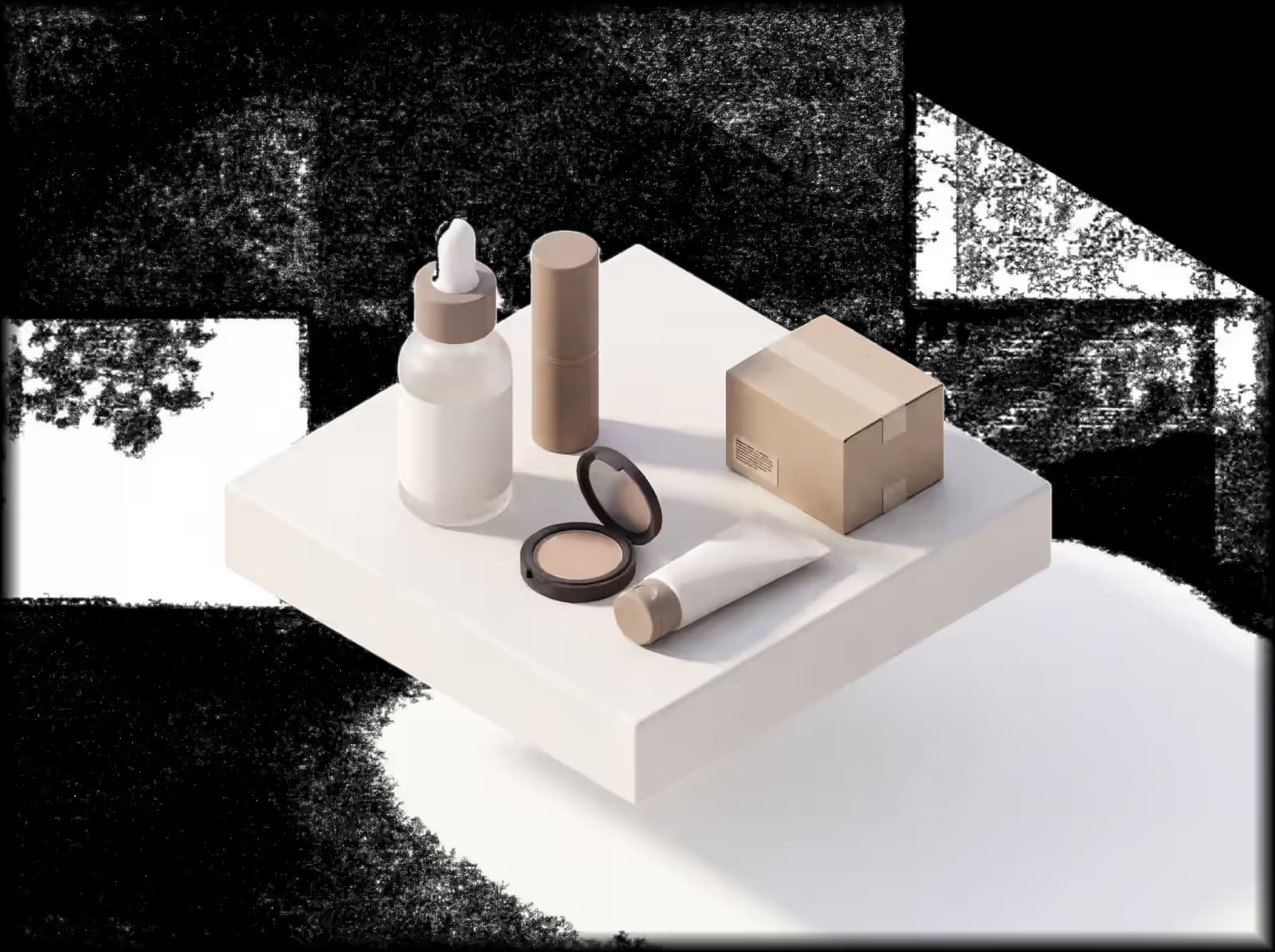 Isometric illustration for Beauty & Cosmetics insurance