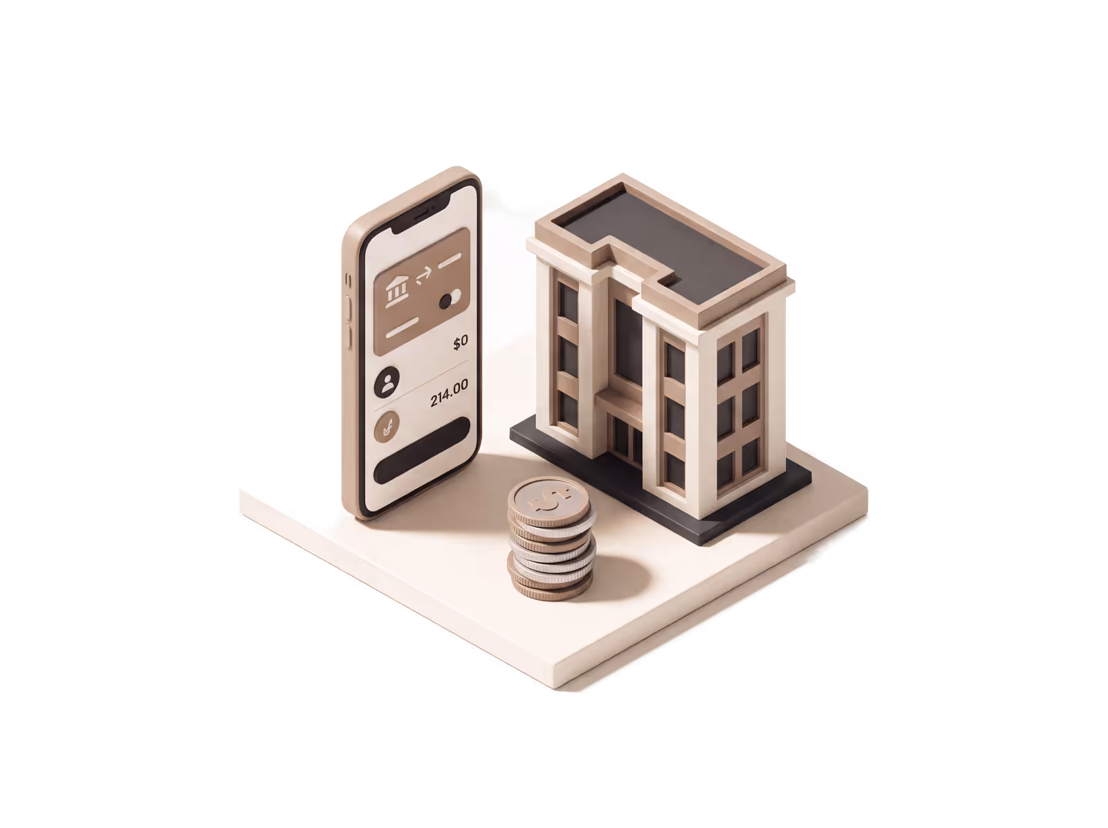 Isometric illustration for Fintech insurance