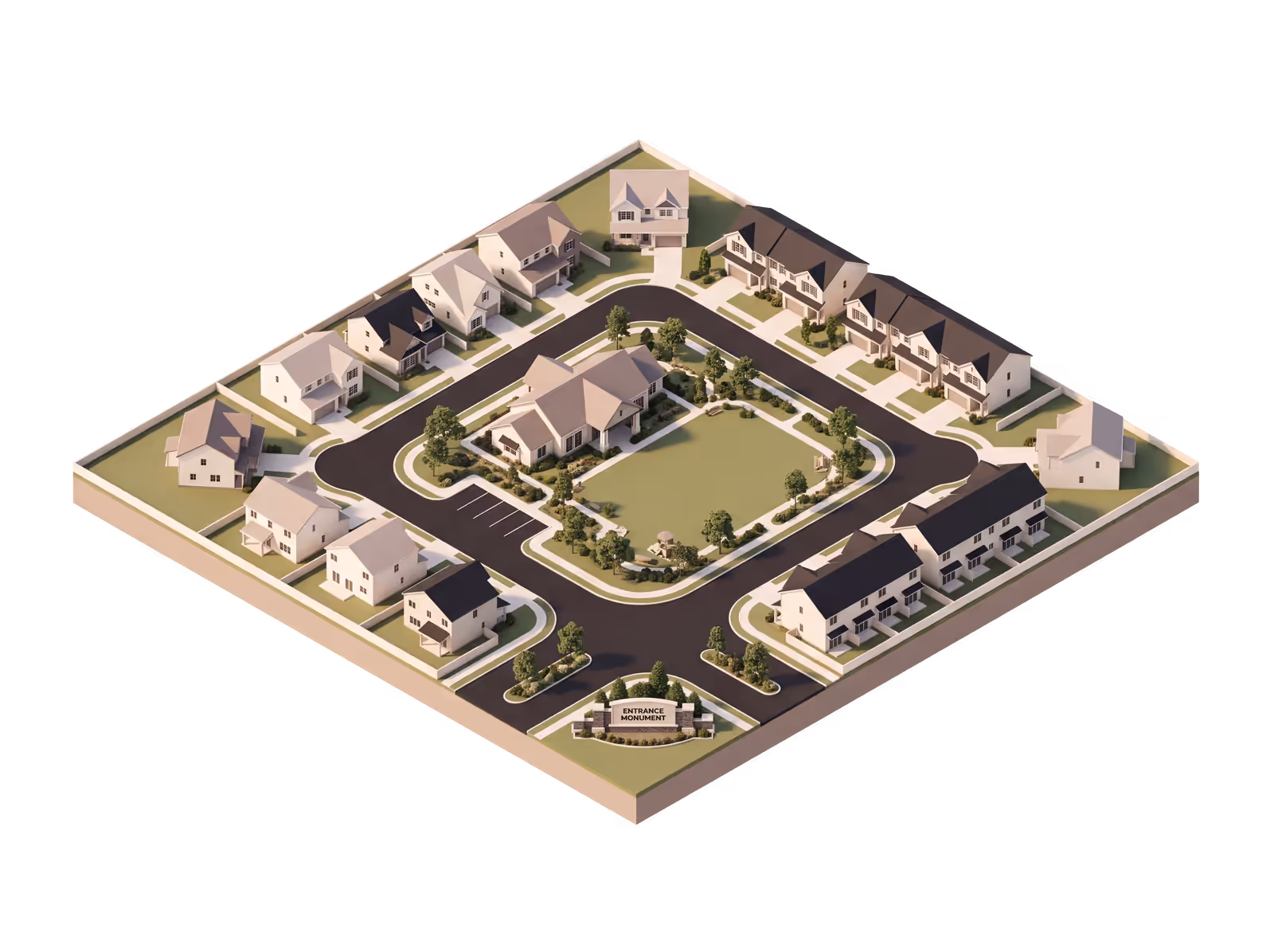 Isometric illustration for Planned Unit Development insurance