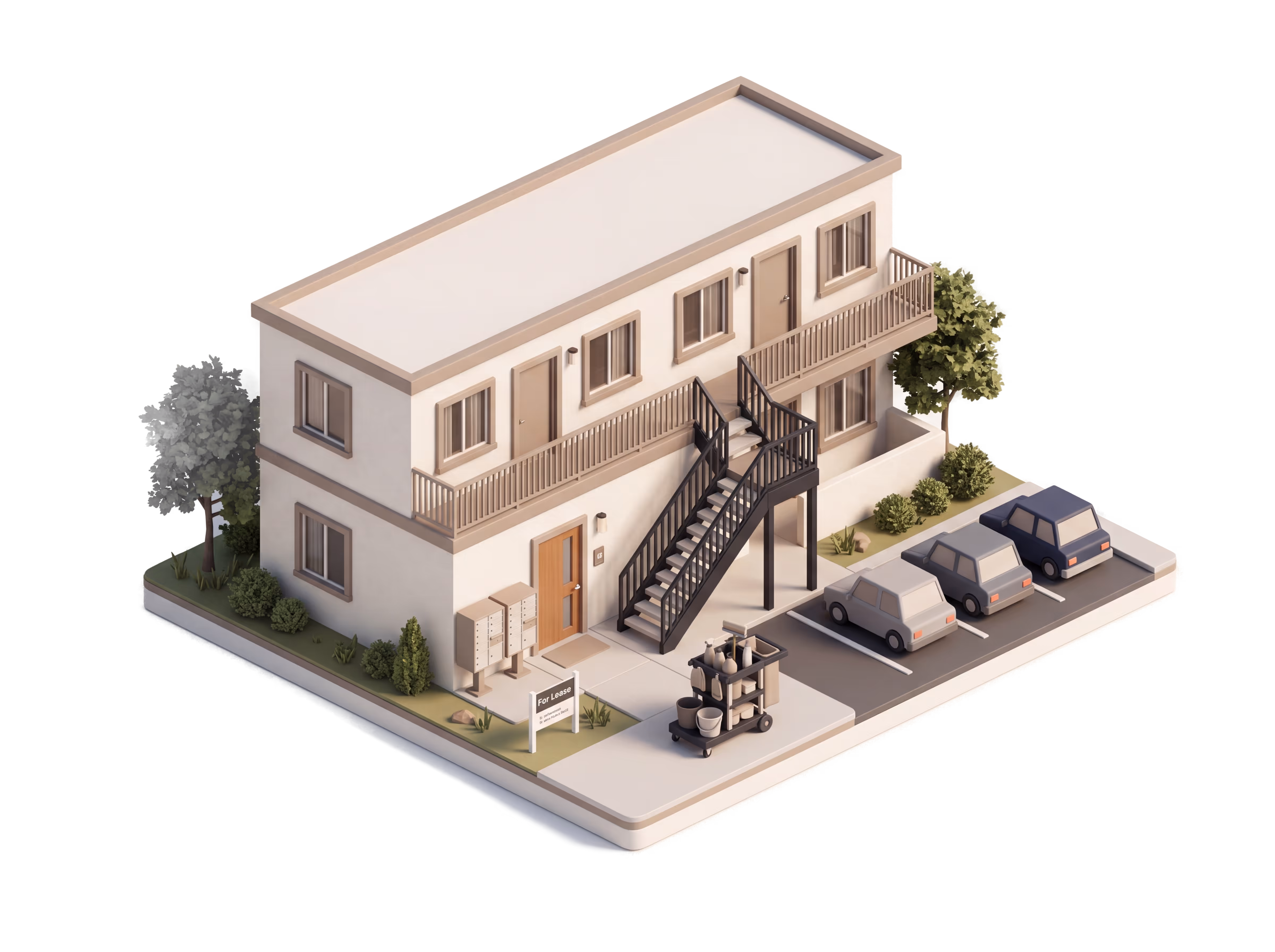 Isometric illustration for Residential PM insurance