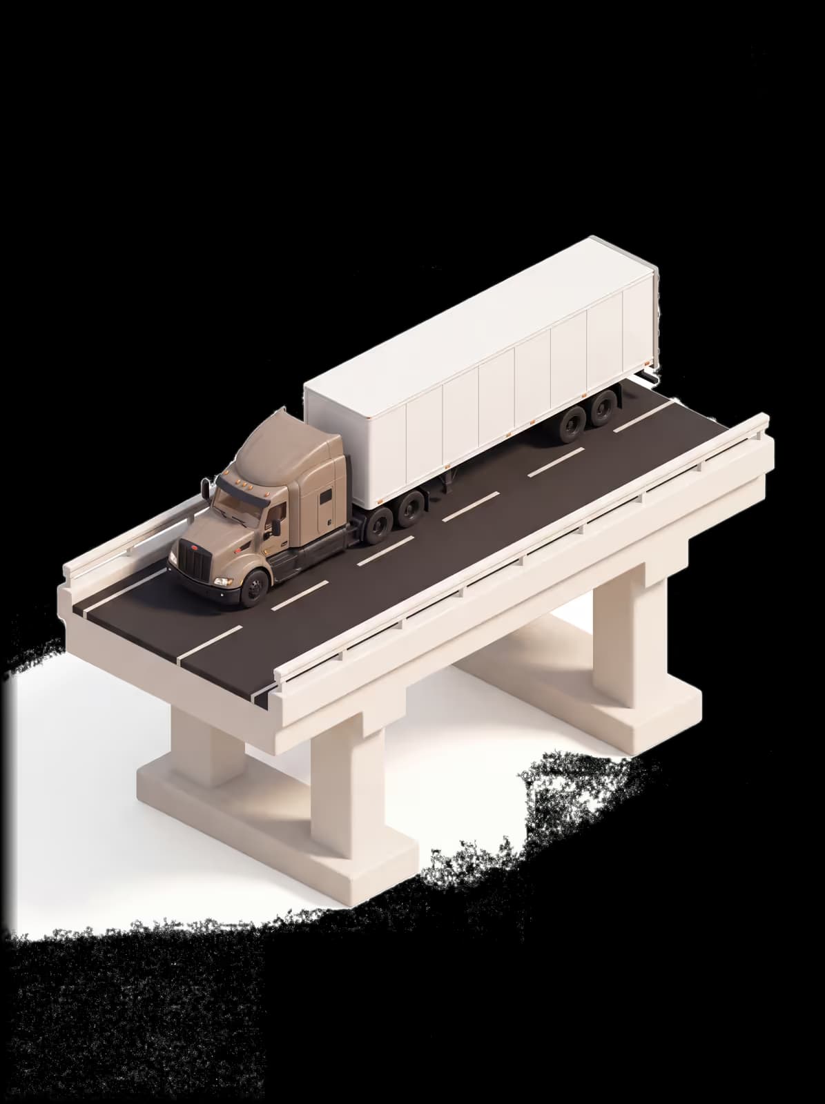 Isometric illustration for Semi Truck insurance