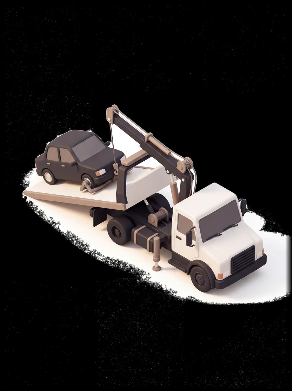 Isometric illustration for Tow Truck insurance