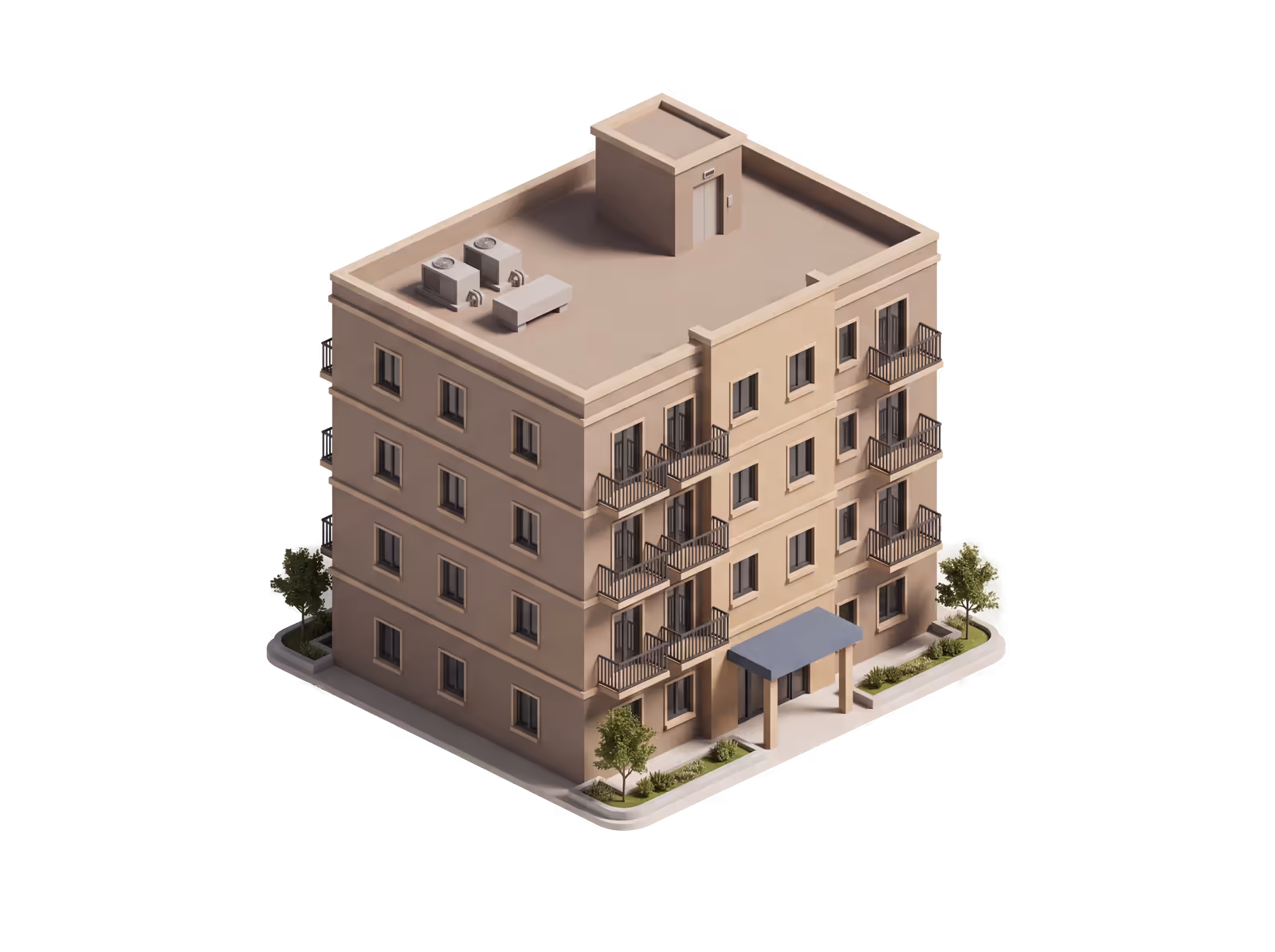 Isometric illustration for Condo Association insurance