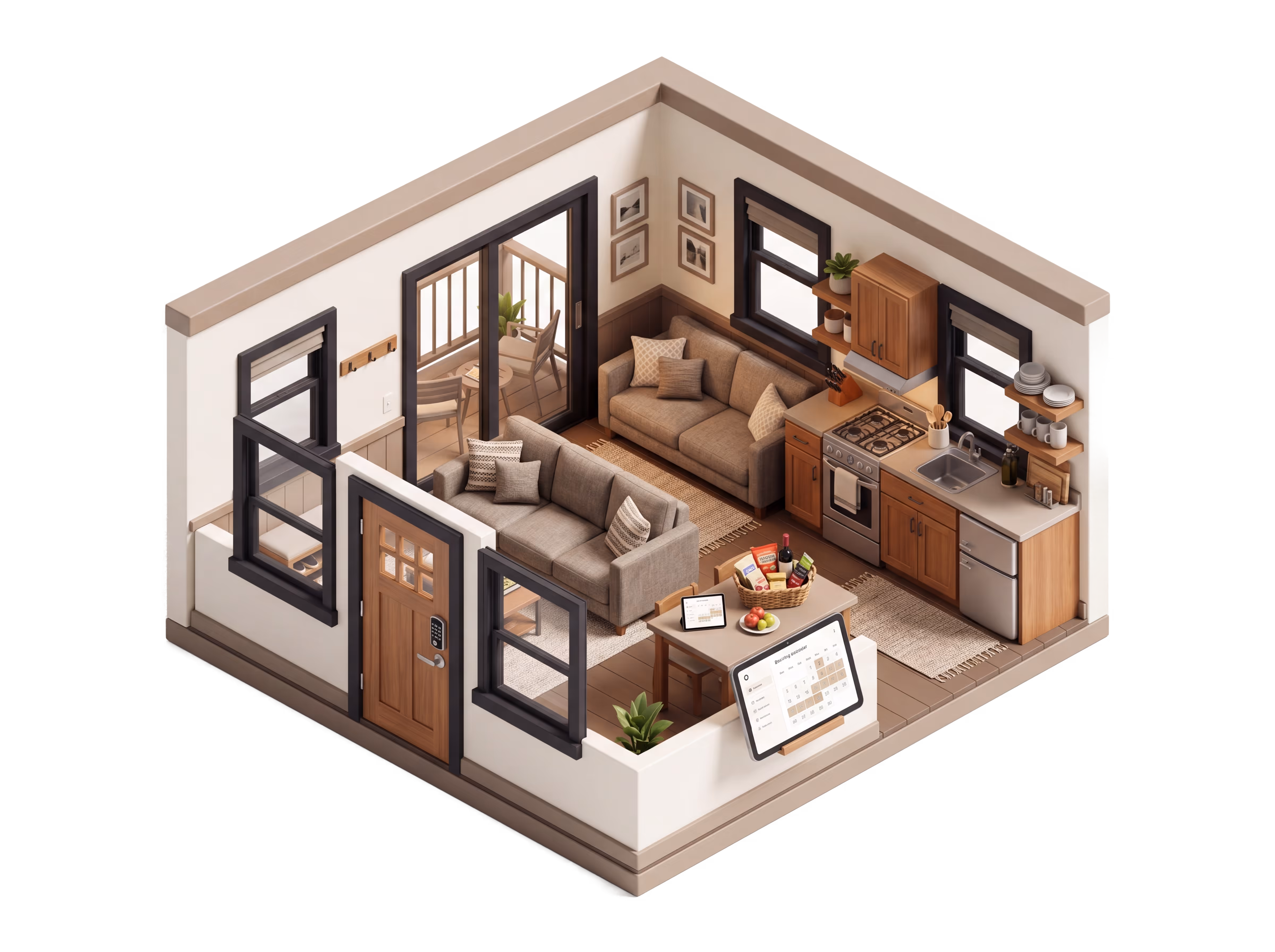 Isometric illustration for STR Management insurance